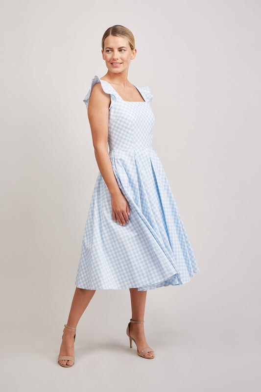 Elsie Gingham Midi Dress