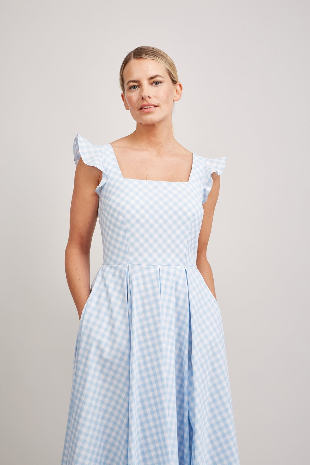 Elsie Gingham Midi Dress