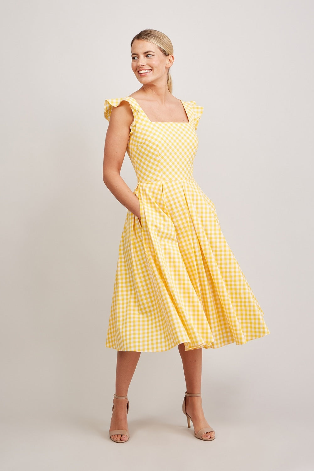 Elsie Gingham Midi Dress