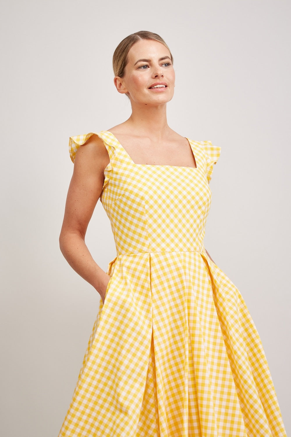 Elsie Gingham Midi Dress