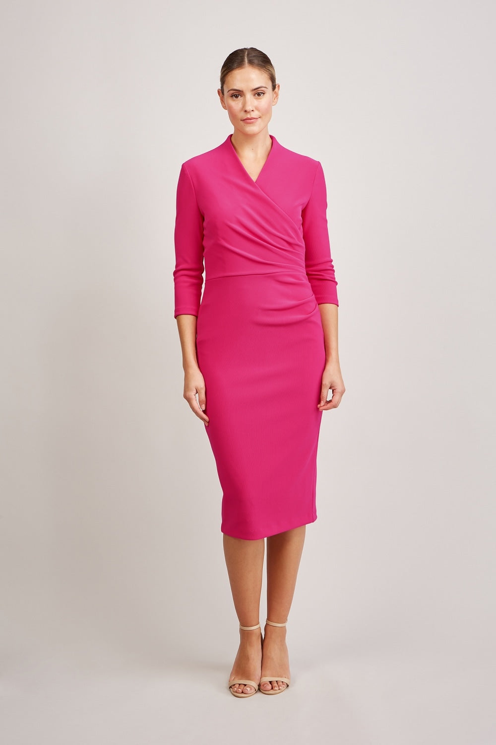 Tegan Wrap Top Pencil Dress