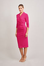 Tegan Wrap Top Pencil Dress