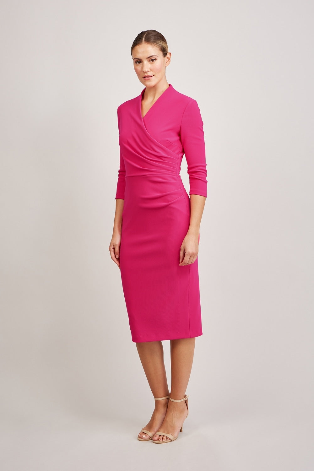 Tegan Wrap Top Pencil Dress