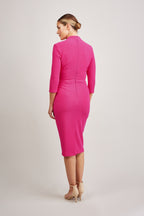 Tegan Wrap Top Pencil Dress