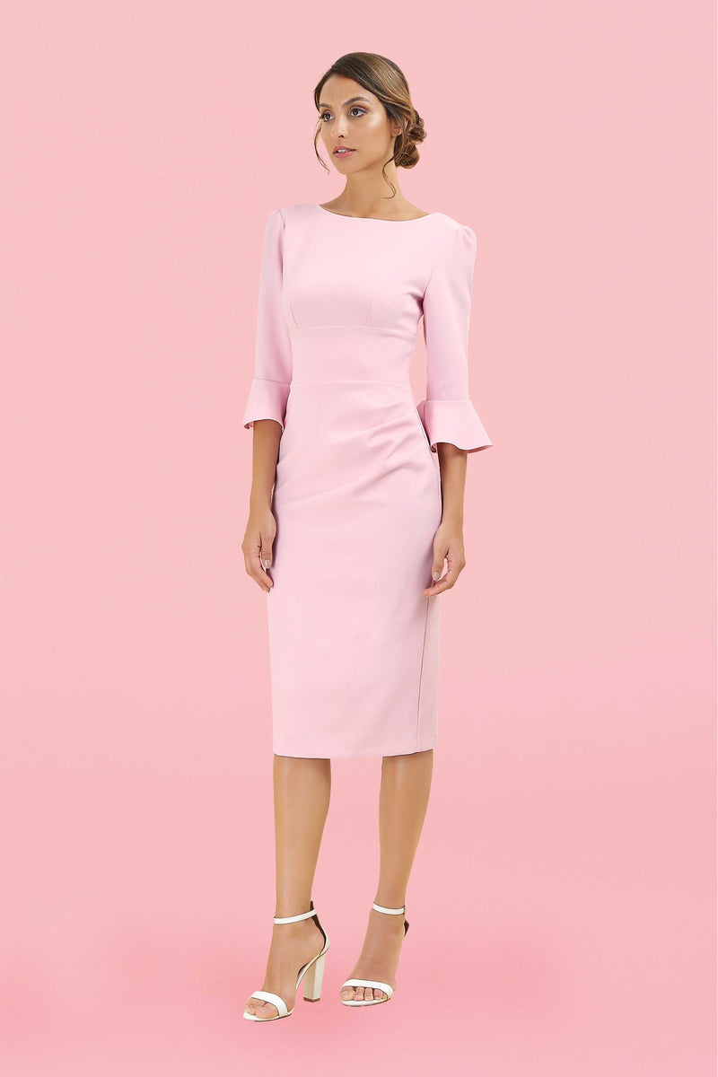 Odelle Pencil Dress - Pale Pink