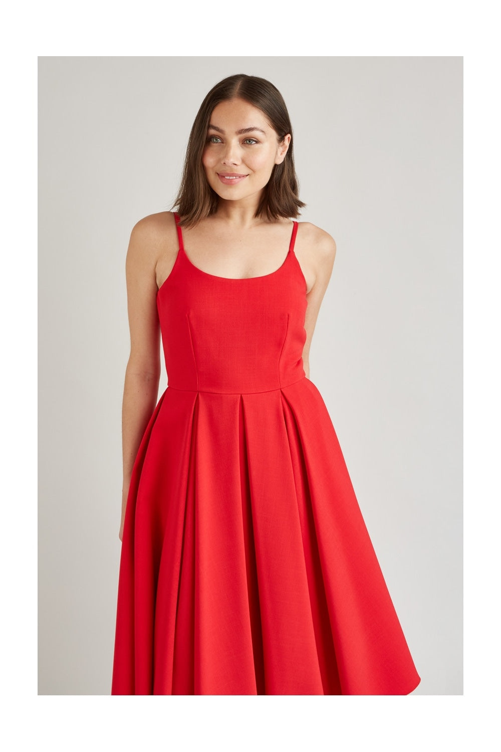 Priscilla Luxe Crepe Midi Dress