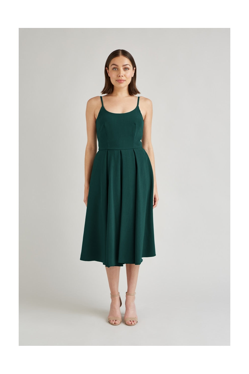 Priscilla Luxe Crepe Midi Dress