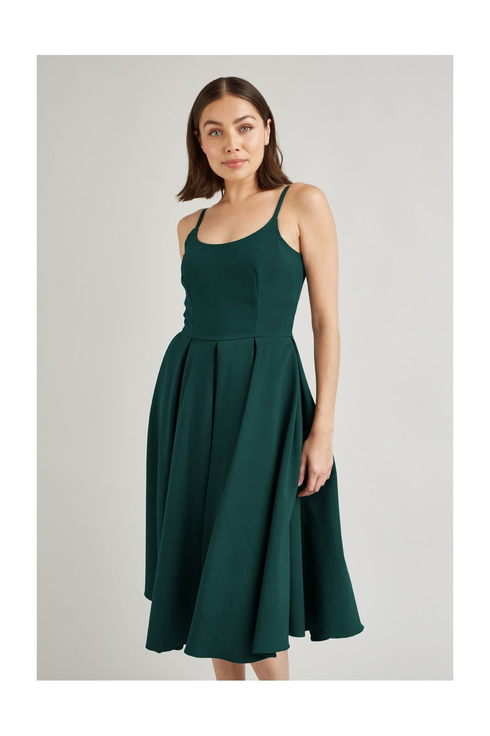 Priscilla Luxe Crepe Midi Dress