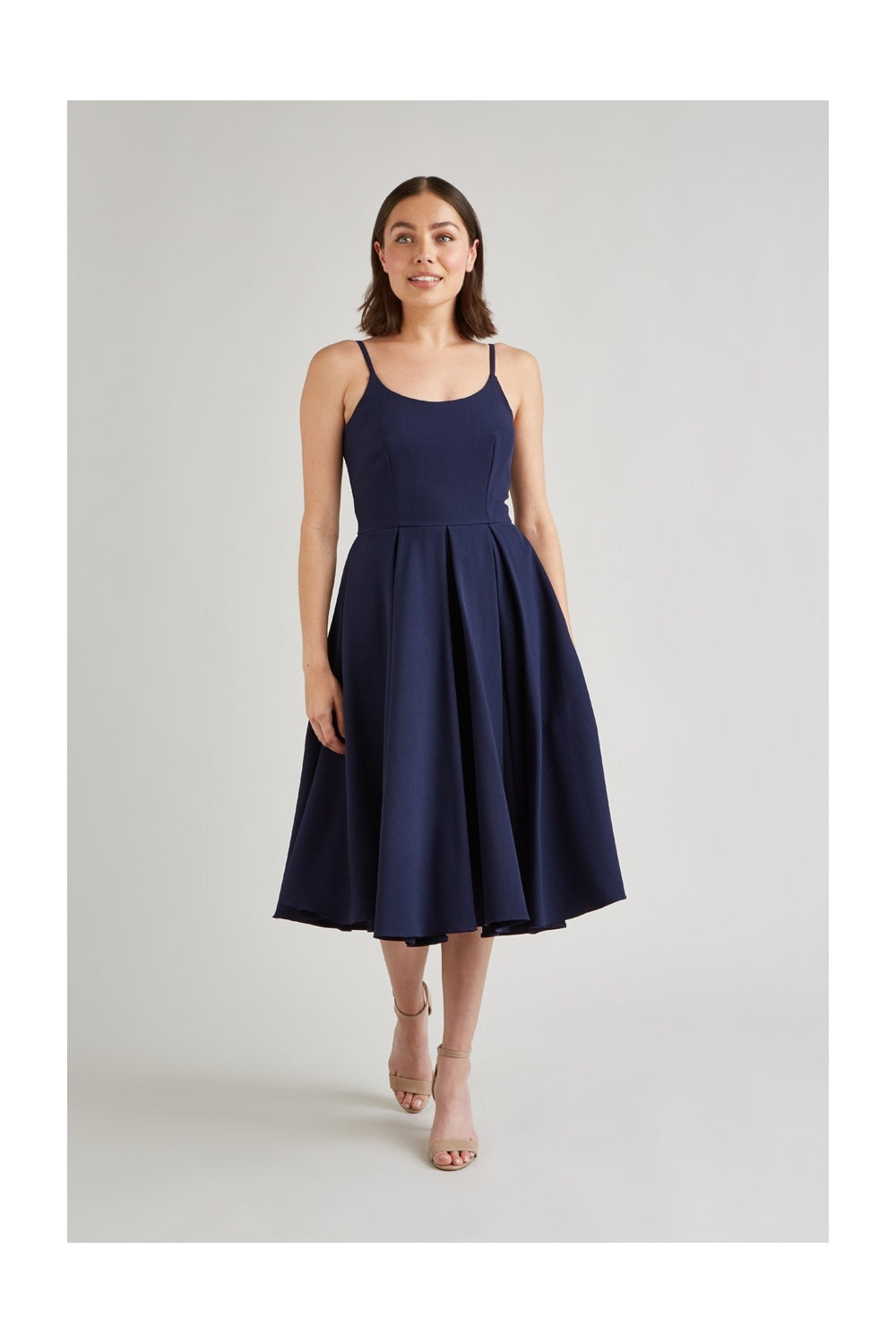 Priscilla Luxe Crepe Midi Dress