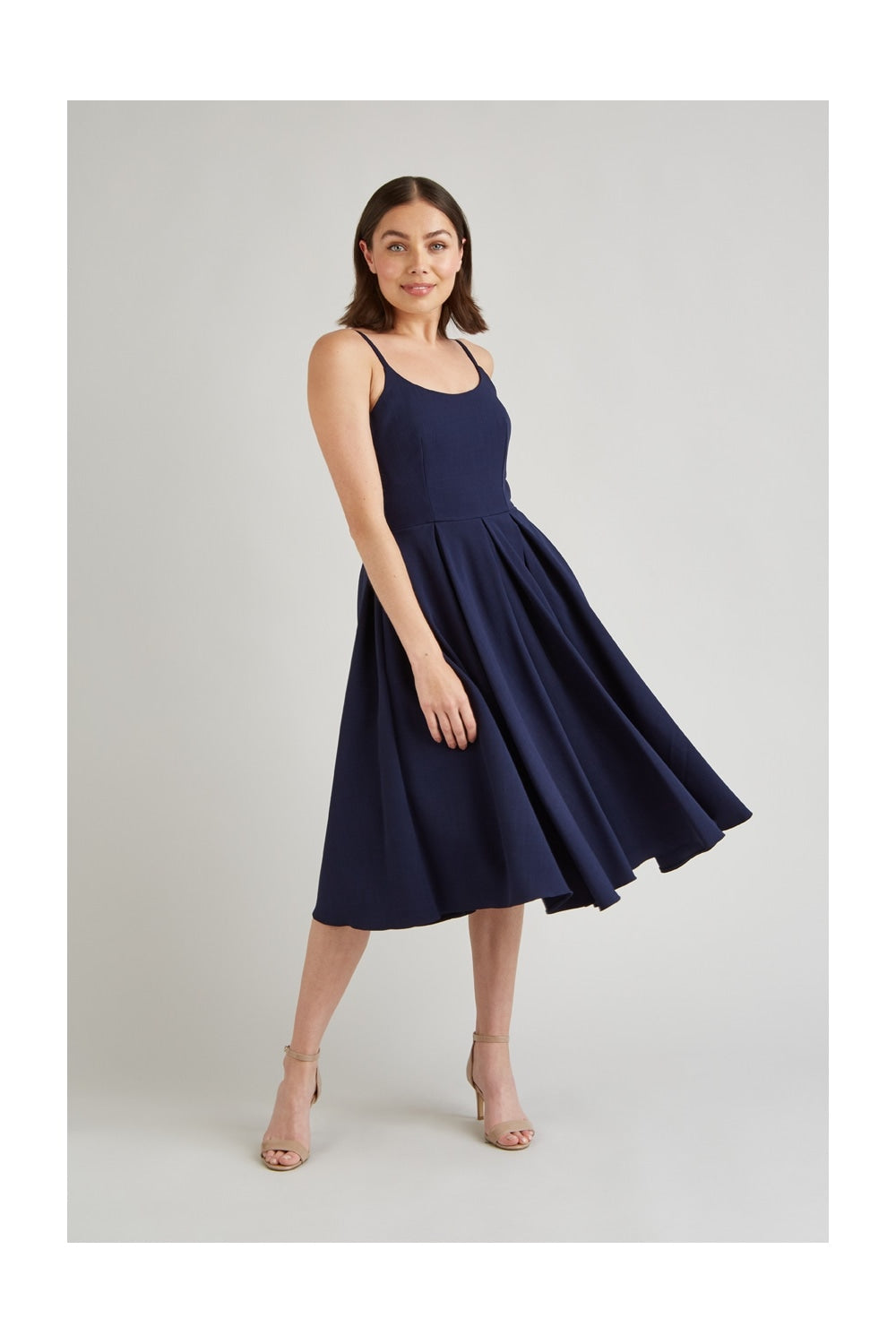 Priscilla Luxe Crepe Midi Dress
