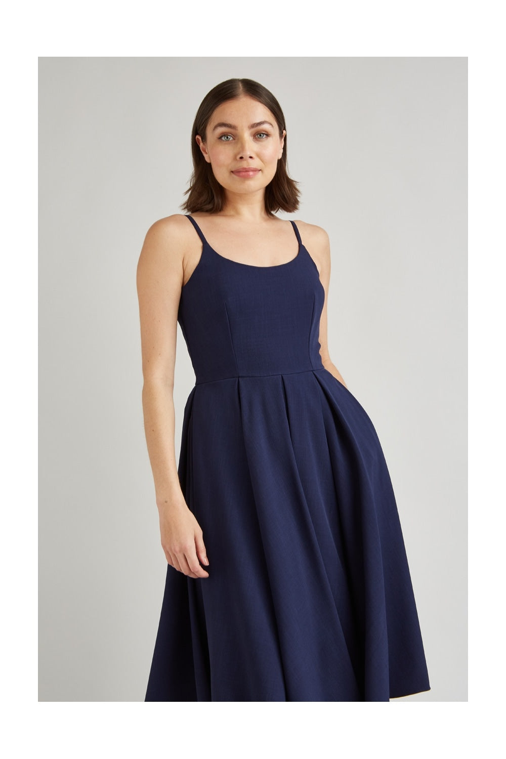 Priscilla Luxe Crepe Midi Dress