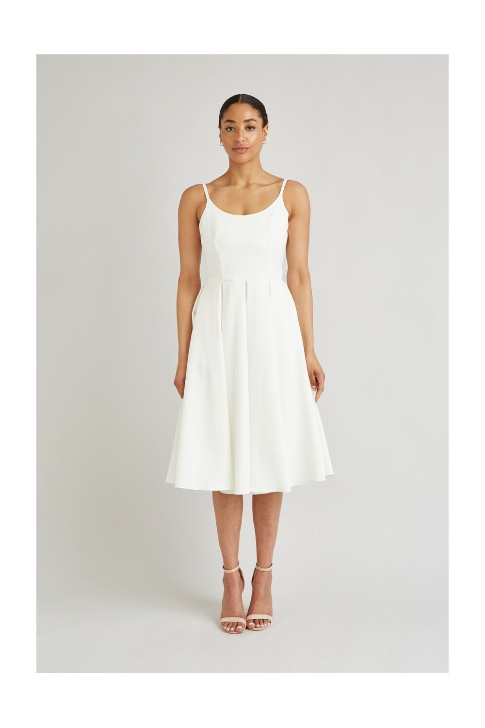 Priscilla Luxe Crepe Midi Dress