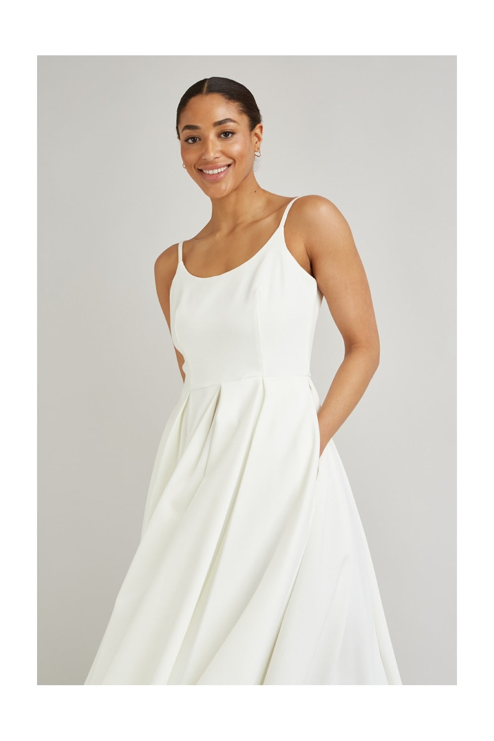 Priscilla Luxe Crepe Midi Dress