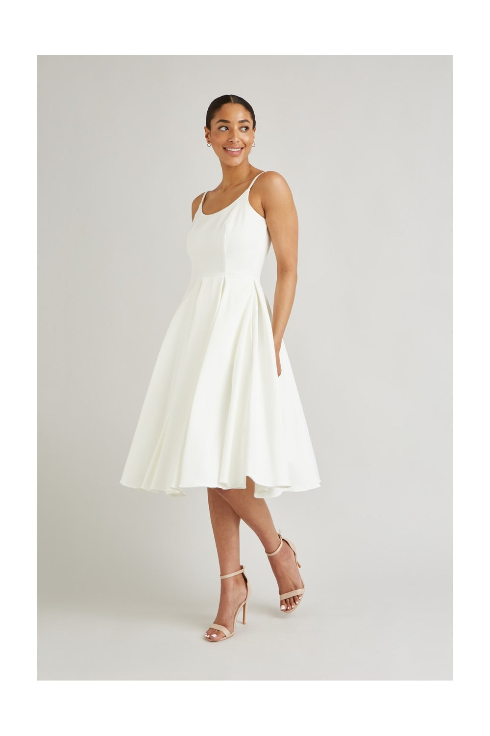 Priscilla Luxe Crepe Midi Dress
