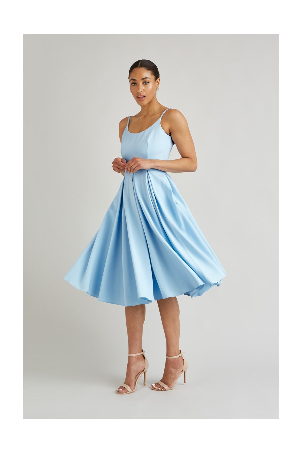 Priscilla Luxe Crepe Midi Dress