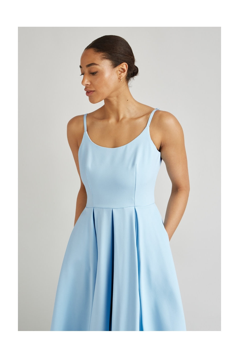 Priscilla Luxe Crepe Midi Dress