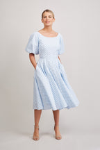 Sabrina Gingham Midi Dress