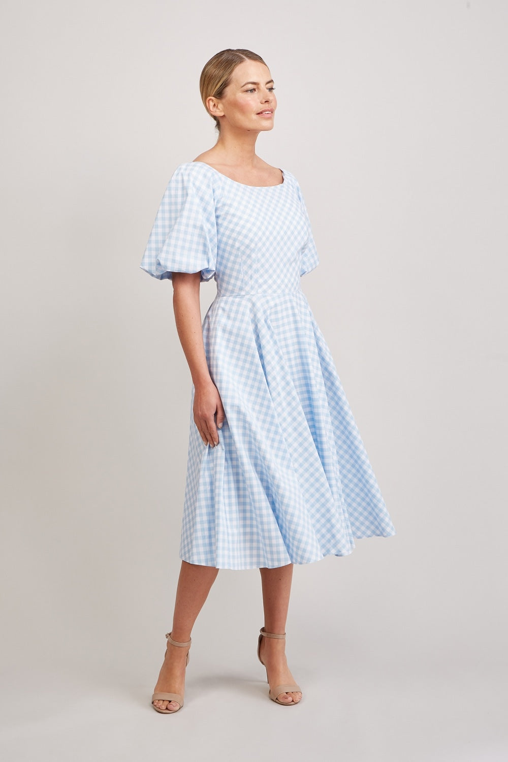 Sabrina Gingham Midi Dress