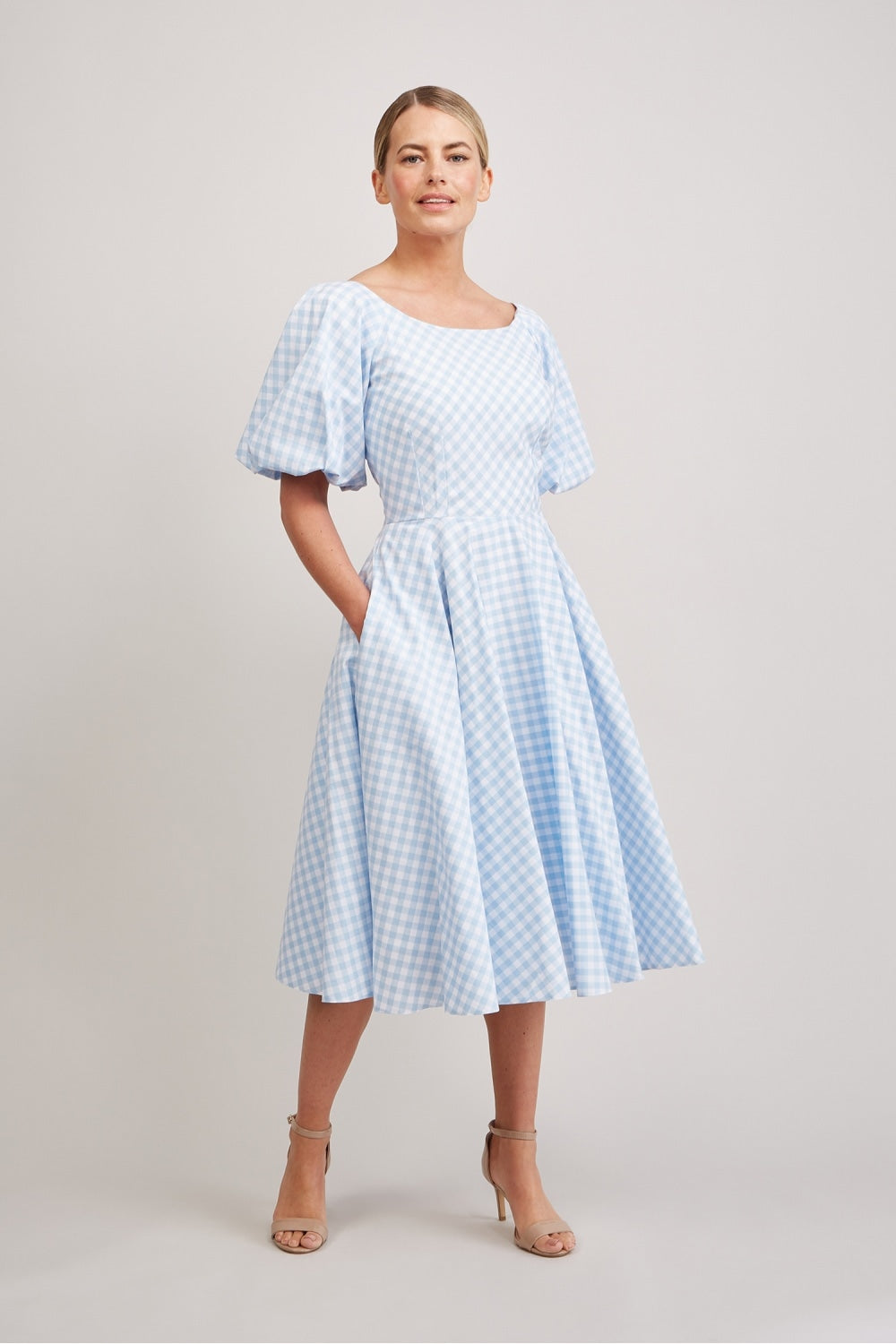 Sabrina Gingham Midi Dress