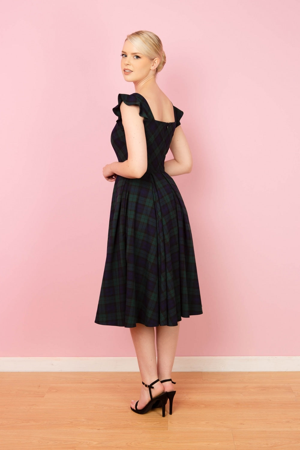 Elsie Tartan Midi Dress