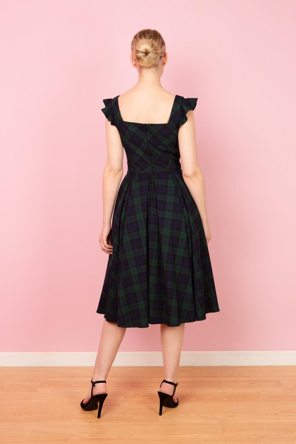 Elsie Tartan Midi Dress The Pretty Dress Company Elsie Tartan Midi Dress The Pretty Dress Company