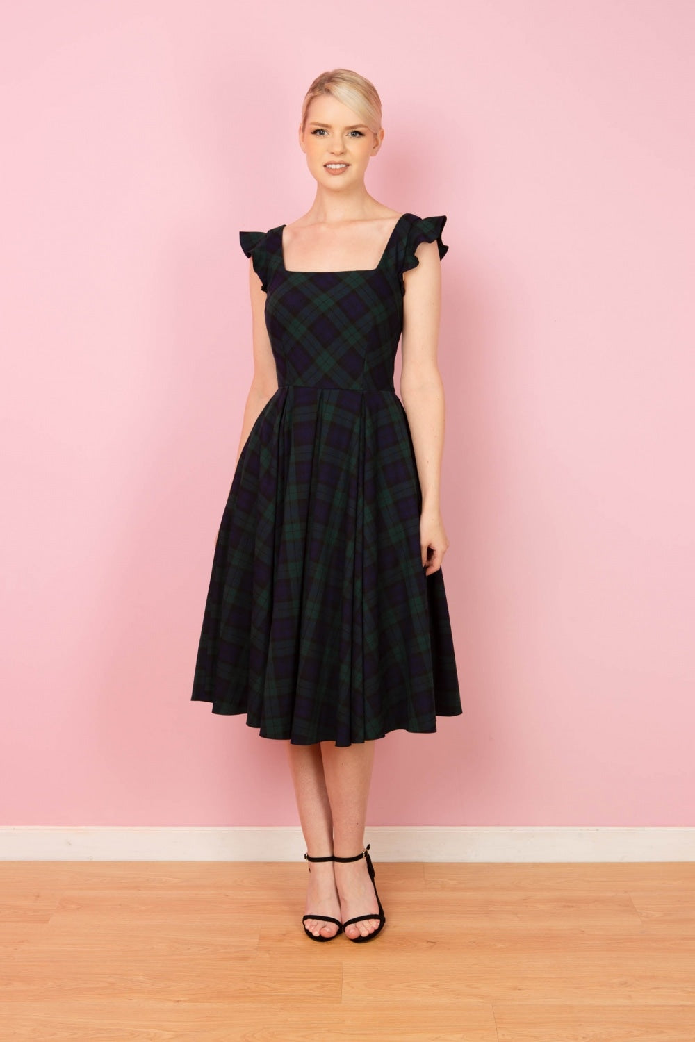 Elsie Tartan Midi Dress