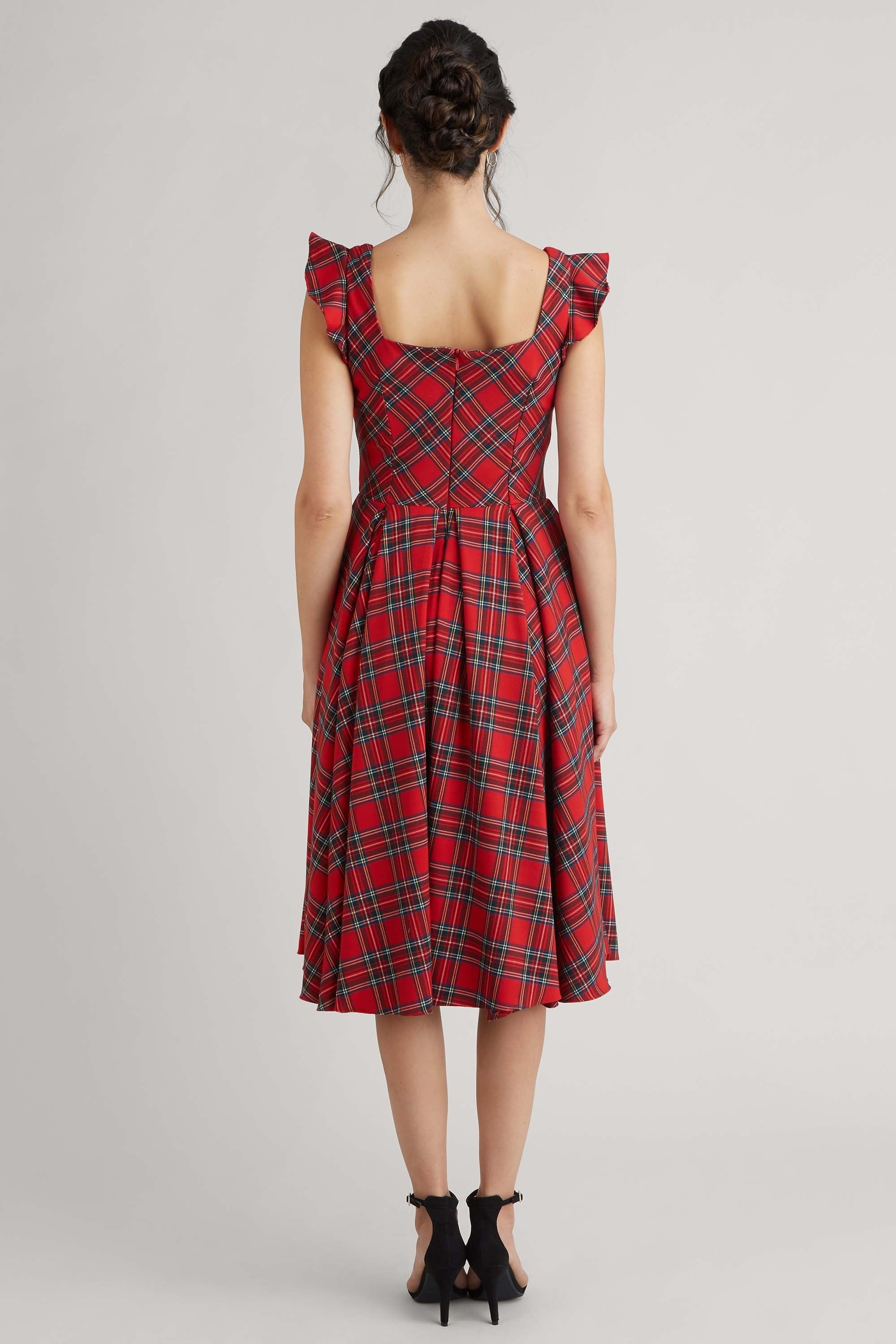 Elsie Tartan Midi Dress
