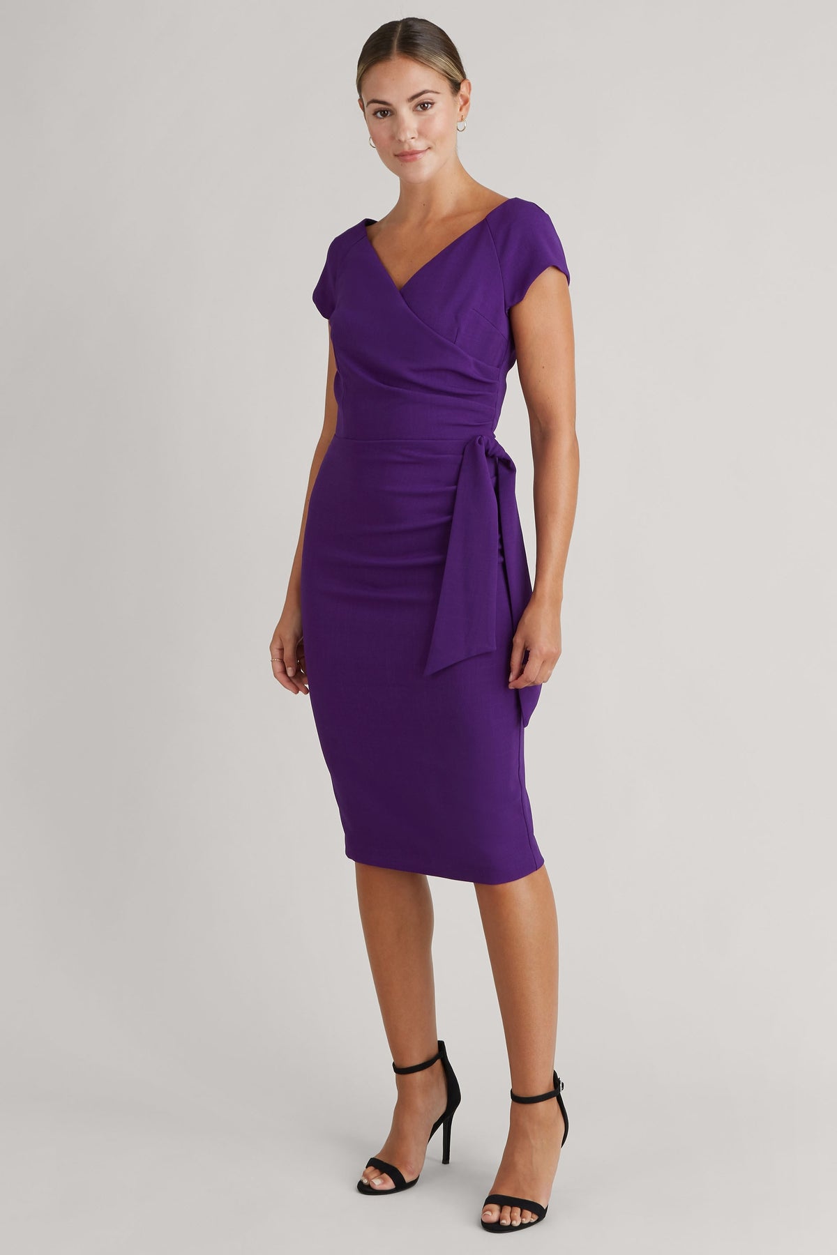 Hourglass Faux Wrap Pencil Dress