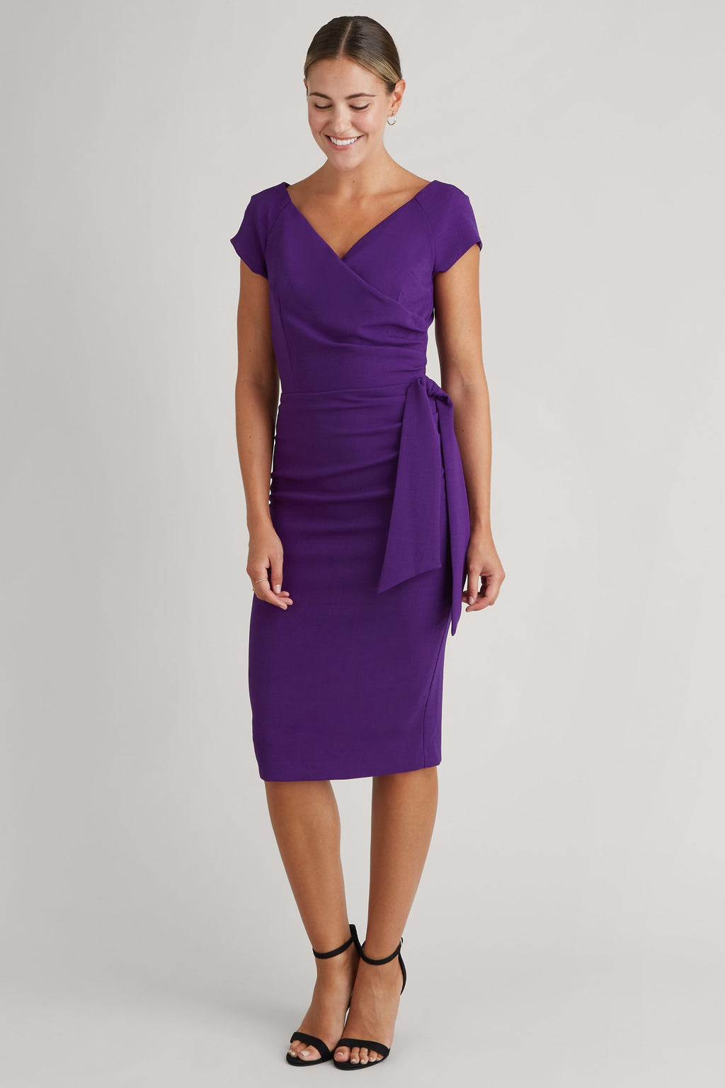 Hourglass Faux Wrap Pencil Dress