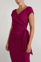 Hourglass Faux Wrap Pencil Dress