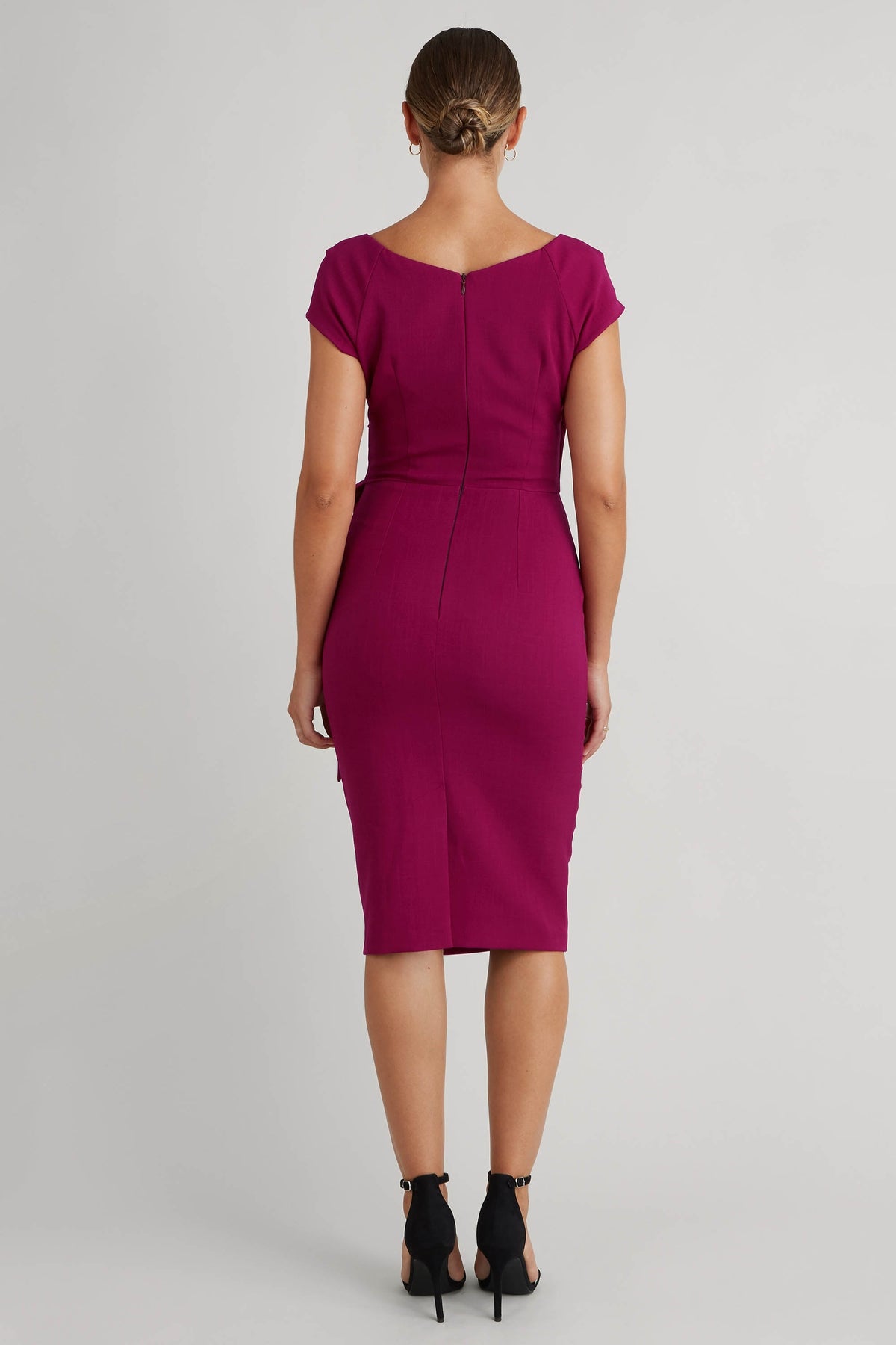 Hourglass Faux Wrap Pencil Dress