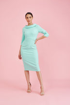 Kennedy Roll Collar Pencil Dress