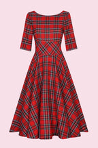 Hepburn Tartan Swing Dress