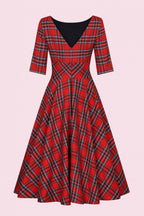Hepburn Tartan Swing Dress