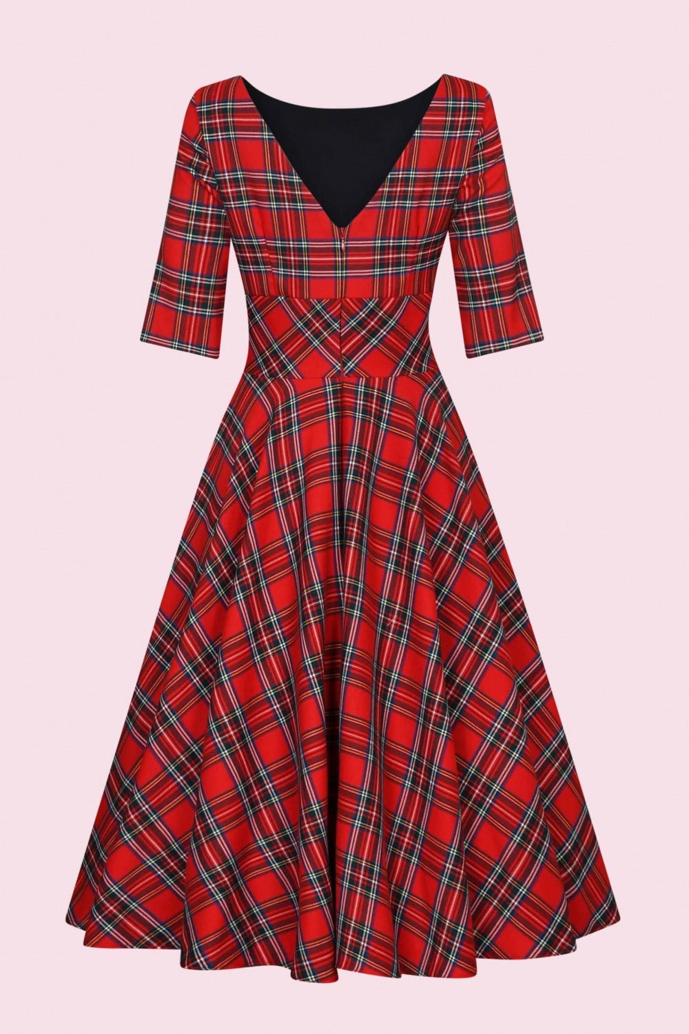 Hepburn Tartan Swing Dress