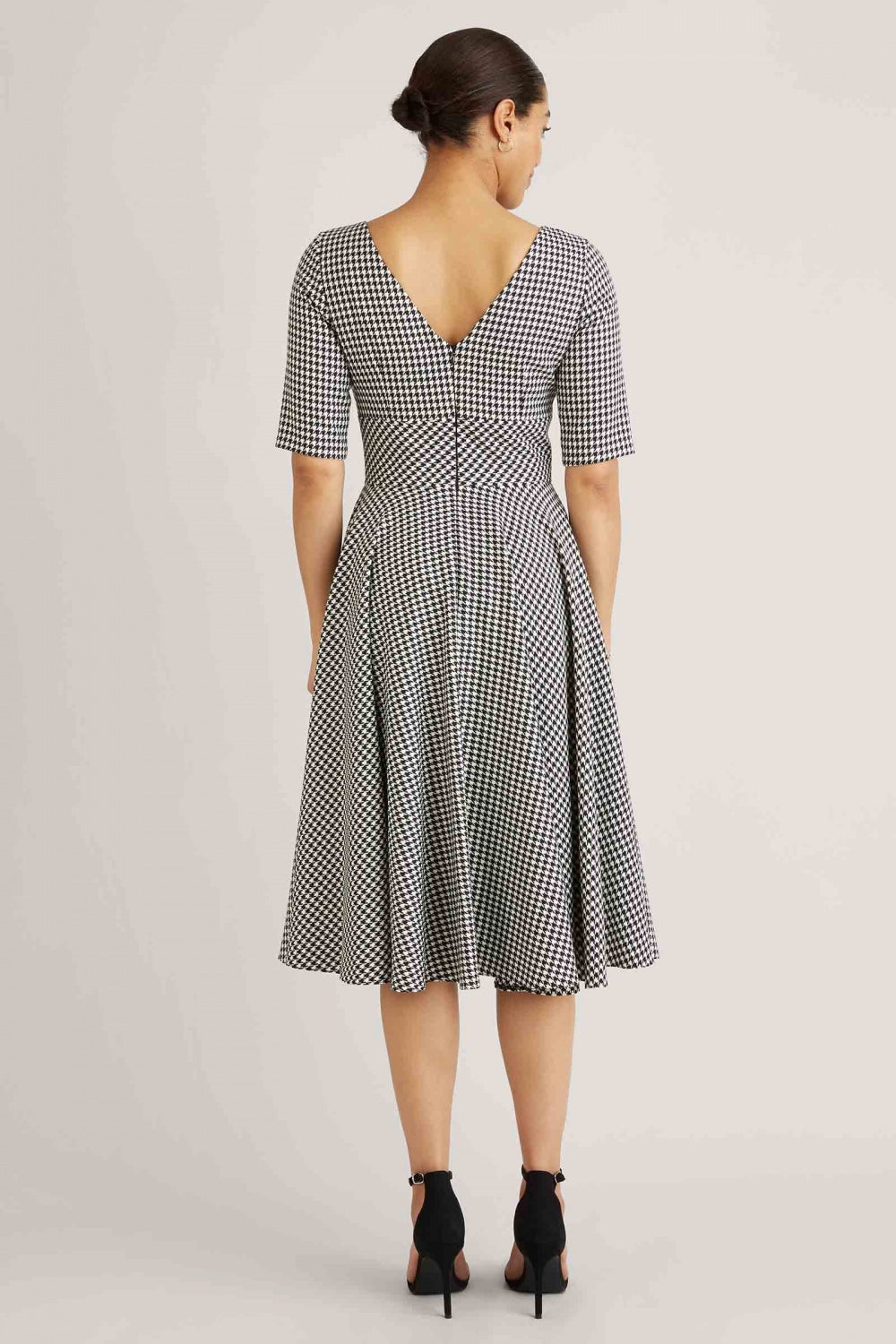 Hepburn Dogtooth Midi Dress