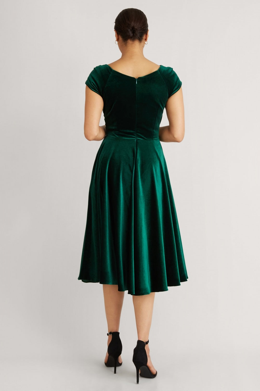 Hourglass Velvet Swing Dress