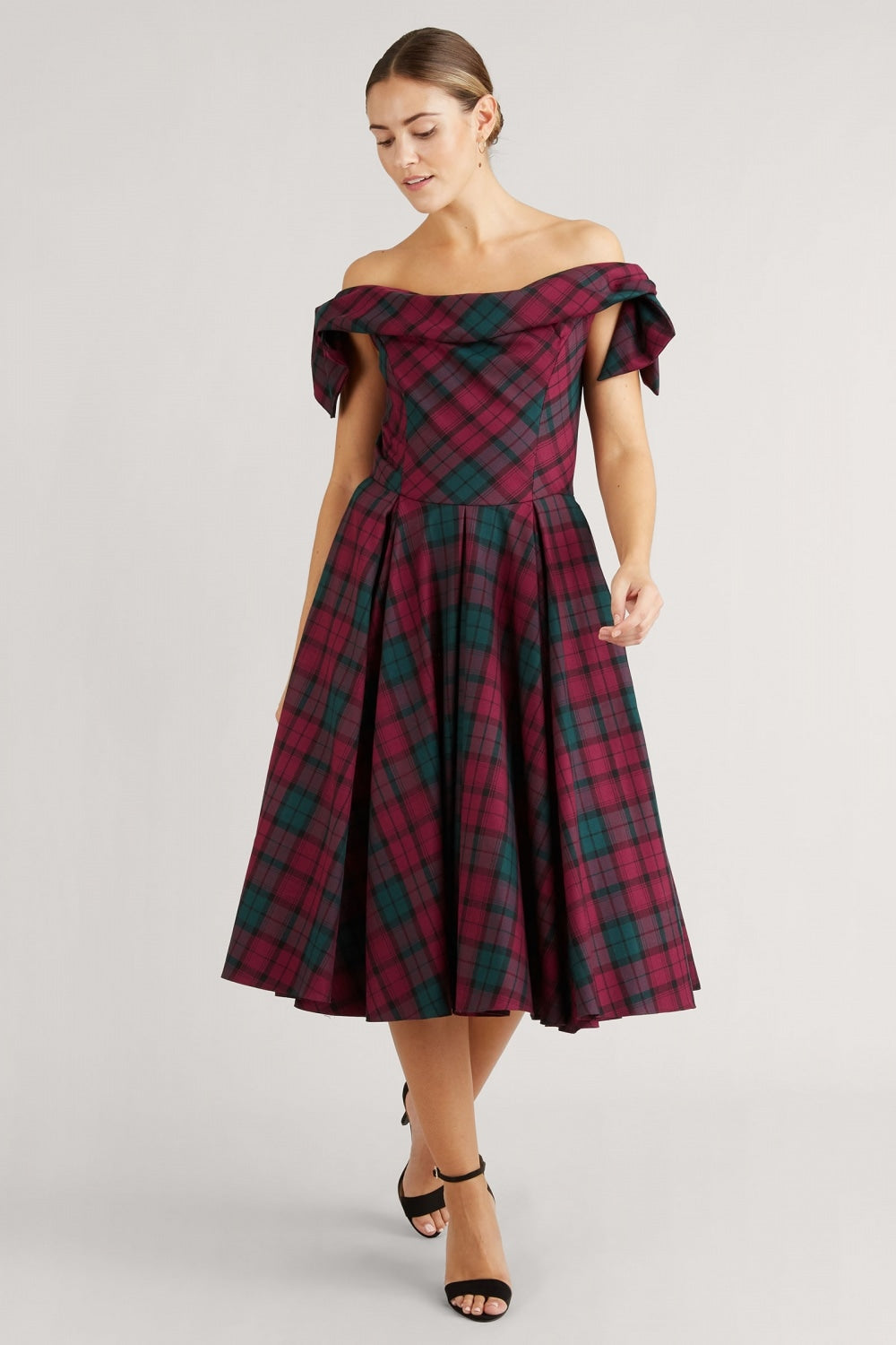 Tilly Berry Tartan Prom Dress