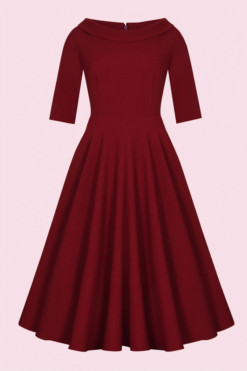 Kennedy Swing Dress - Bordeaux