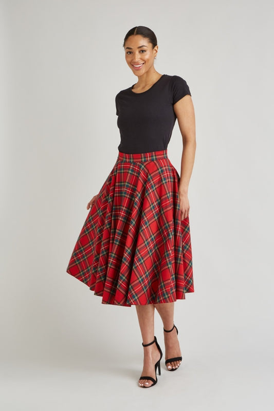 TPDC Tartan Circle Midi Skirt