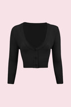 Vintage Cropped ¾ Sleeve Cardigan