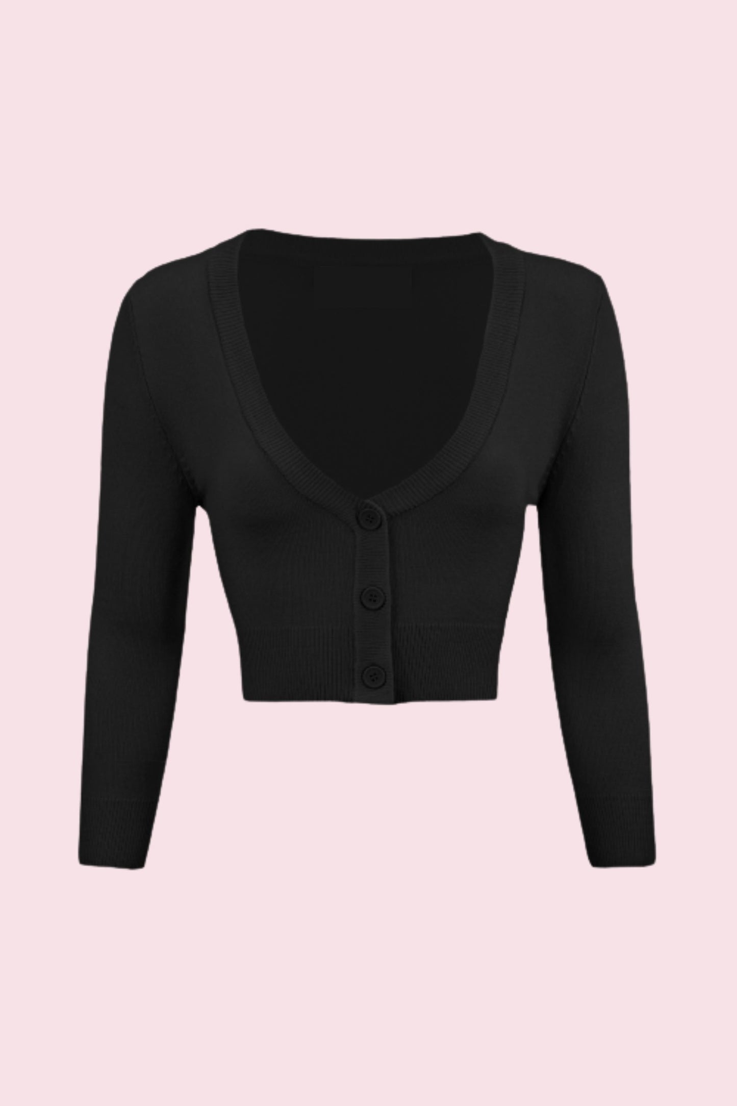 Vintage Cropped ¾ Sleeve Cardigan