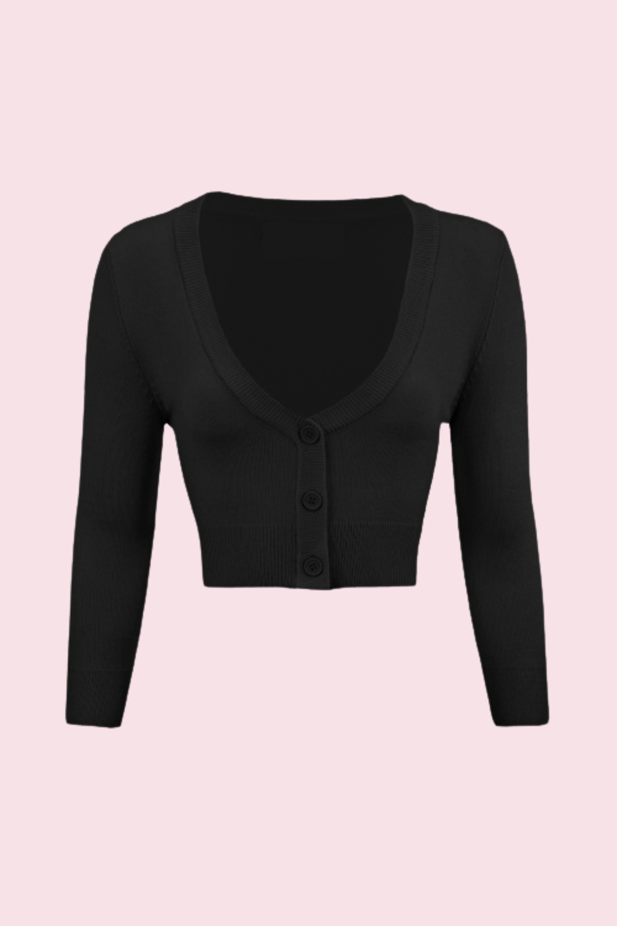 Vintage Cropped ¾ Sleeve Cardigan
