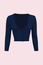 Vintage Cropped ¾ Sleeve Cardigan
