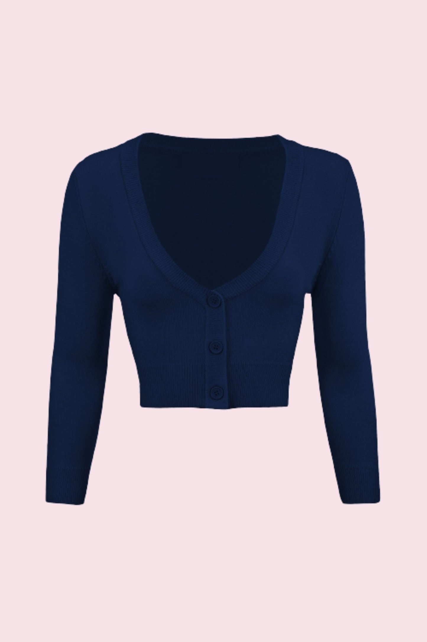 Vintage Cropped ¾ Sleeve Cardigan