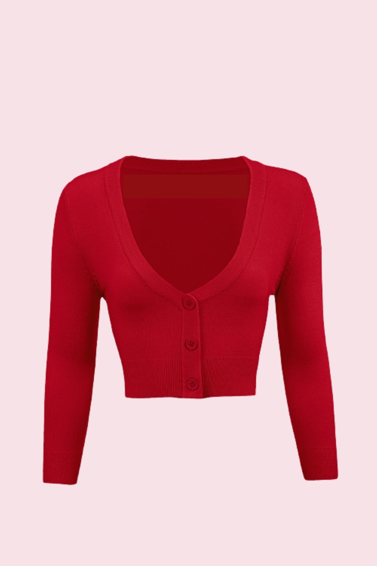 Vintage Cropped ¾ Sleeve Cardigan