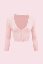 Vintage Cropped ¾ Sleeve Cardigan