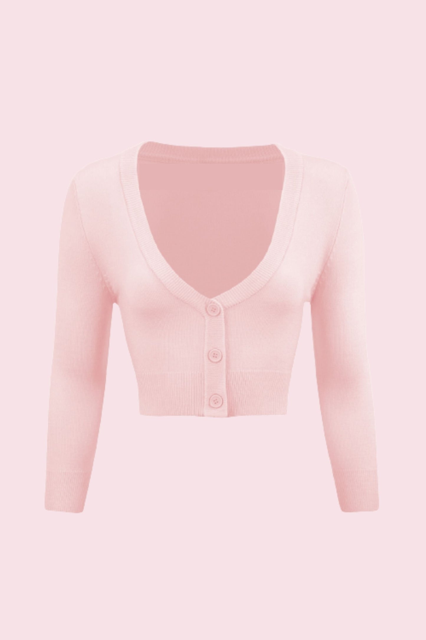 Vintage Cropped ¾ Sleeve Cardigan