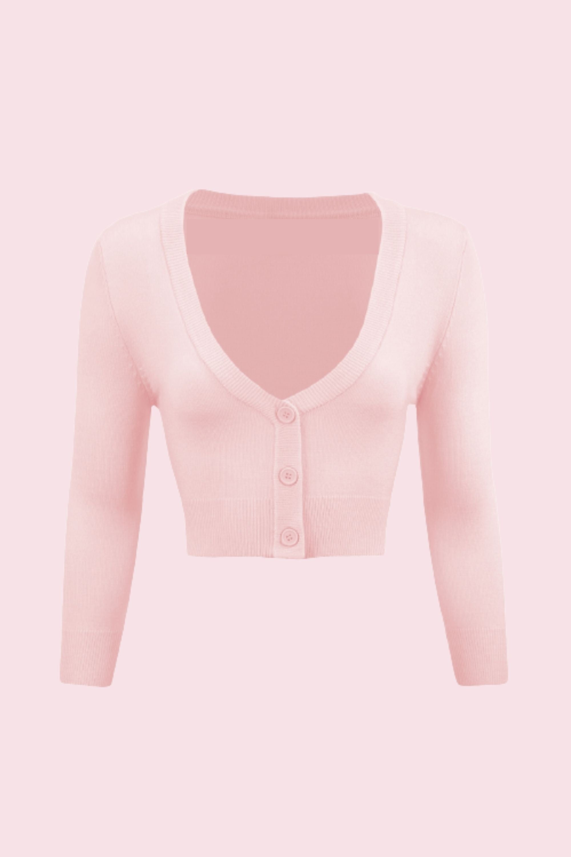 Vintage Cropped ¾ Sleeve Cardigan