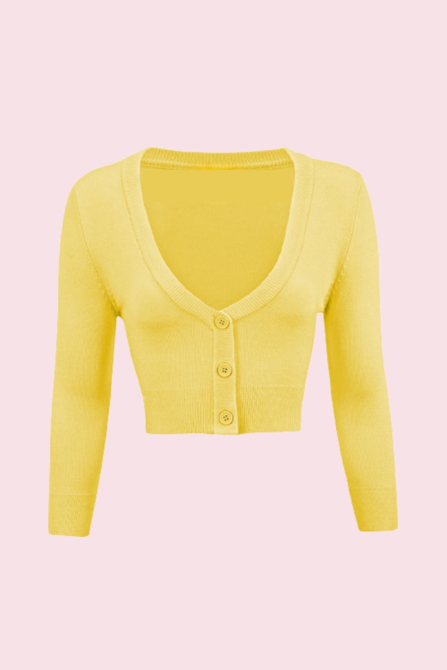 Vintage Cropped ¾ Sleeve Cardigan
